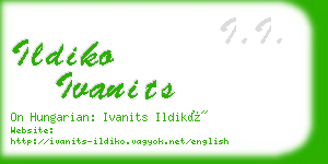 ildiko ivanits business card